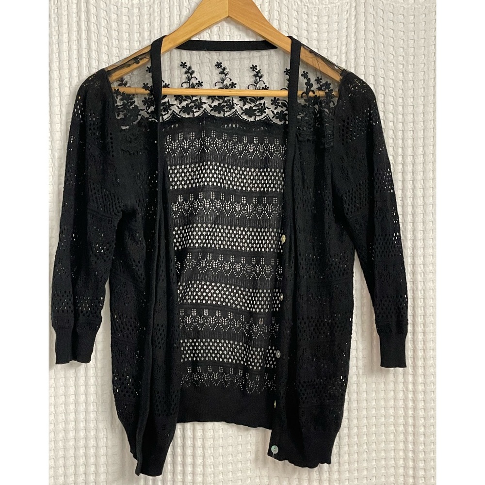Black Lace Cardigan | Size Small/Medium